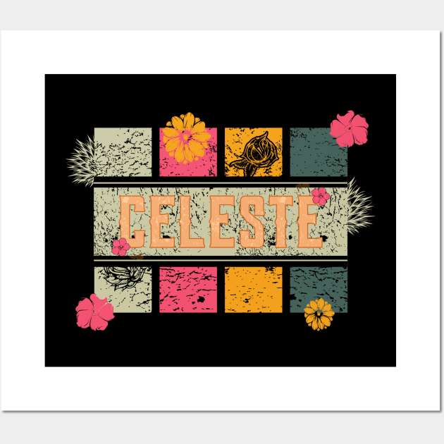 80s // Name // Celeste // Retro Style with flower Wall Art by Nana On Here